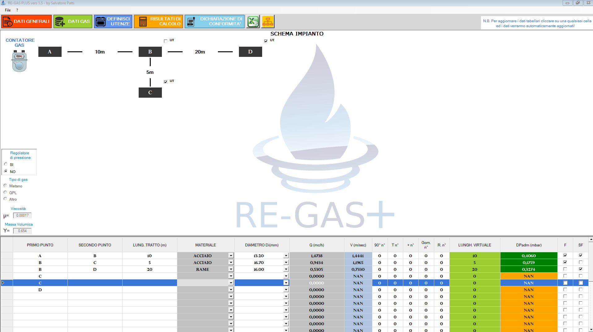 Software dimensionamento e progettazione reti gas