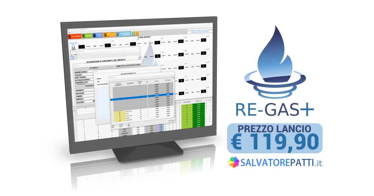 Software di calcolo rete gas Dimensionamento reti gas ReGas Facebook 1