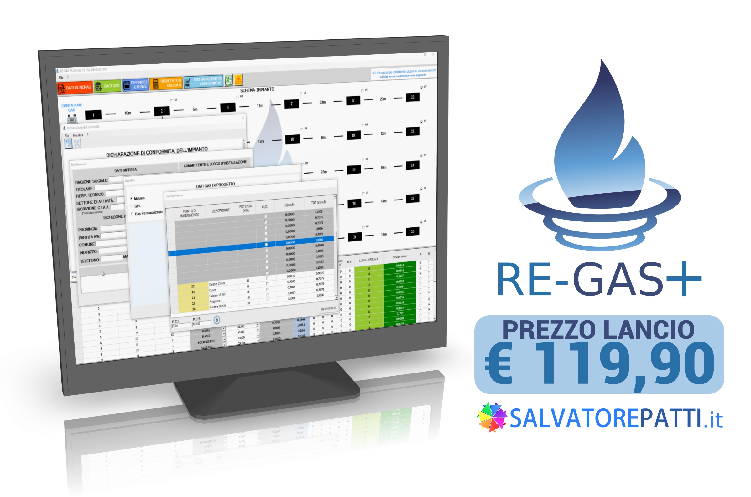 Software dimensionamento e progettazione reti gas ReGas