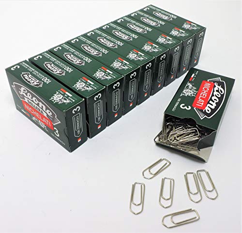 1000-Fermagli-Nichelati-pesanti-Leone-DellEra-N-3-mm-28-Stecca-da-10-scatole-da-100-pz-Made-in-Italy-0